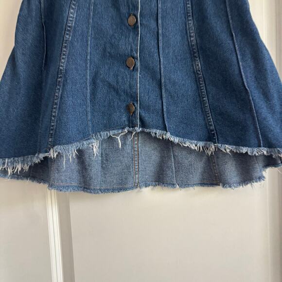 Vintage Women’s Sun River Denim Button Down Mini Skirt Sz 26 - Picture 3 of 7